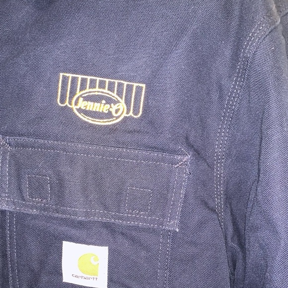 Carhartt work jacket navy blue with peace patch - Picture 14 of 15